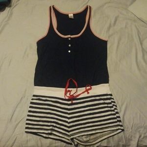 Red white and blue romper